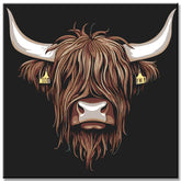 Painting by Numbers Highland Cow Head